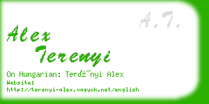 alex terenyi business card
